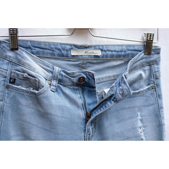 KanCan Jeans Womens 26 Blue Skinny Mid Rise Ripped Stretch Light Wash Denim - Picture 8 of 12